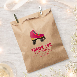 Sachets En Papier Patinage à rouleaux de patinage rose fête d'annive