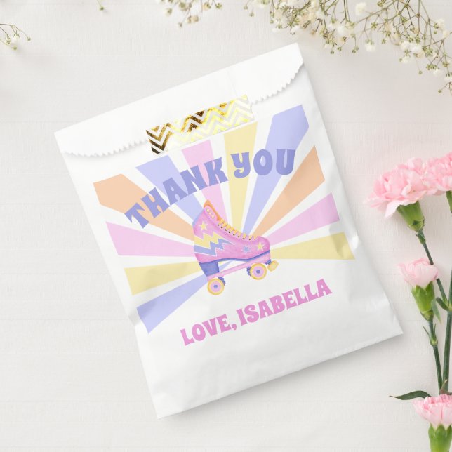Sachets En Papier Patinage à roulettes rose (Scellé)