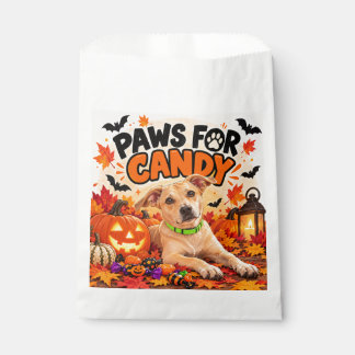 Sachets En Papier Pattounes pour bonbons Chien mignon d'Halloween et