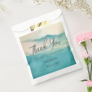 Sachets En Papier Paysage artistique Abstrait Mariage Merci