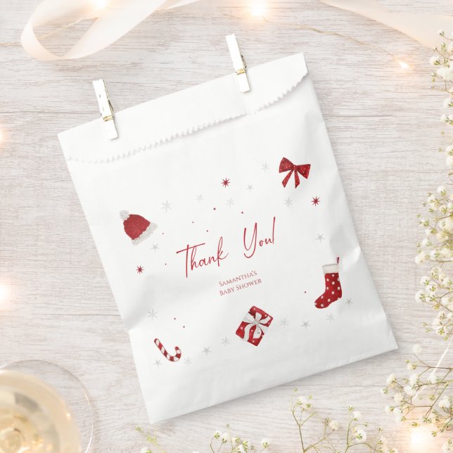 Sachets En Papier Père Noël Baby Christmas Baby shower (Coupé)