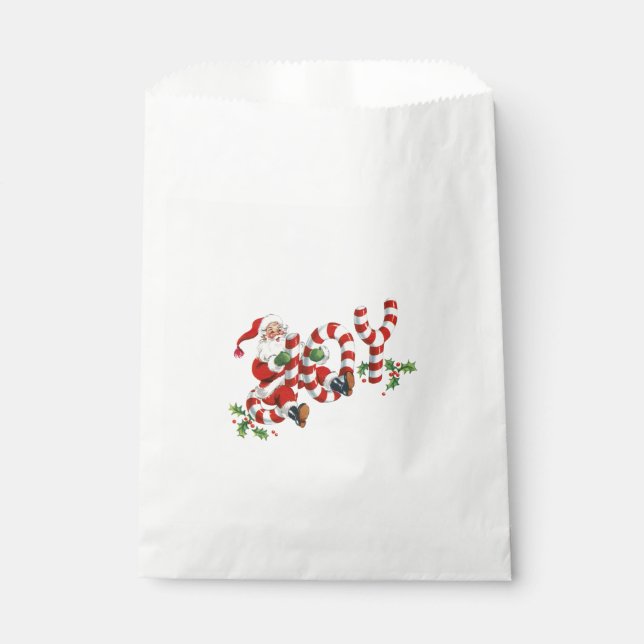 Sachets En Papier Père Noël Joy Retro (Devant)