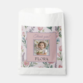 Sachets En Papier Personalized Pastel Floral Photo Kids Birthday