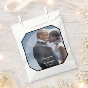 Sachets En Papier Personnalisation de l'élégante photo de mariée et