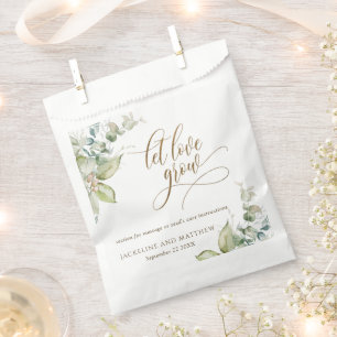 Sachets En Papier Personnalisé, Laisser L'Amour Croître, Les Graines