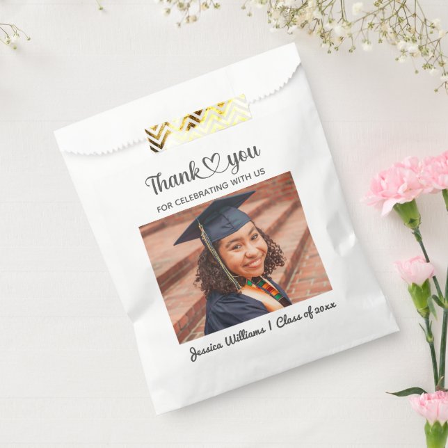 Sachets En Papier Personnalisé Photo Grad Amour Et Merci (Scellé)