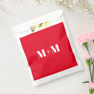 Sachets En Papier Personnaliser avec lettre blanche initiale Numéro 