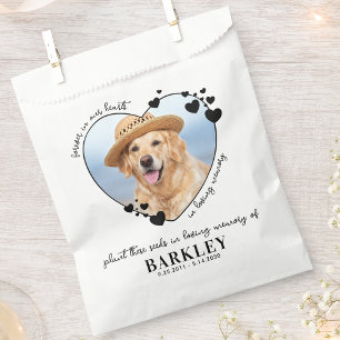 Sachets En Papier Pet Memorial Seed Packet Heart Custom Chien Photo