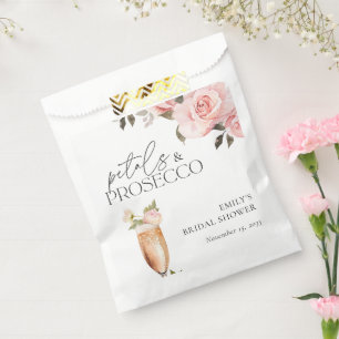 Sachets En Papier Pétales et Prosecco Fête de Mariage Florale