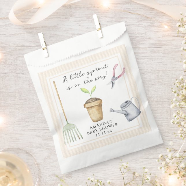 Sachets En Papier Petit baby shower à gerbes (Coupé)