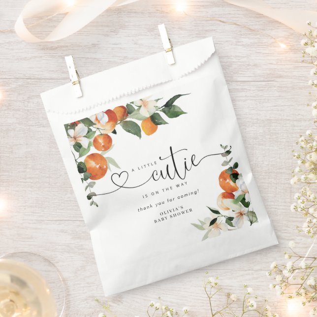 Sachets En Papier Petit baby shower d'agrumes (Coupé)
