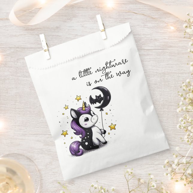Sachets En Papier Petit Baby shower Unicorn (Coupé)