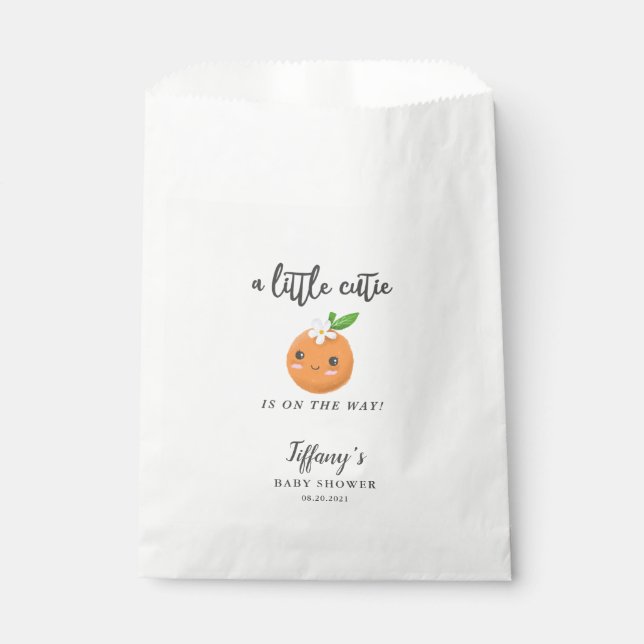 Sachets En Papier Petit Cutie Baby shower Fille Floral (Devant)