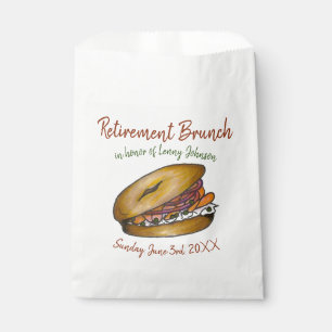Sachets En Papier Petit Déjeuner de retraite Brunch Bagel Lox Capers