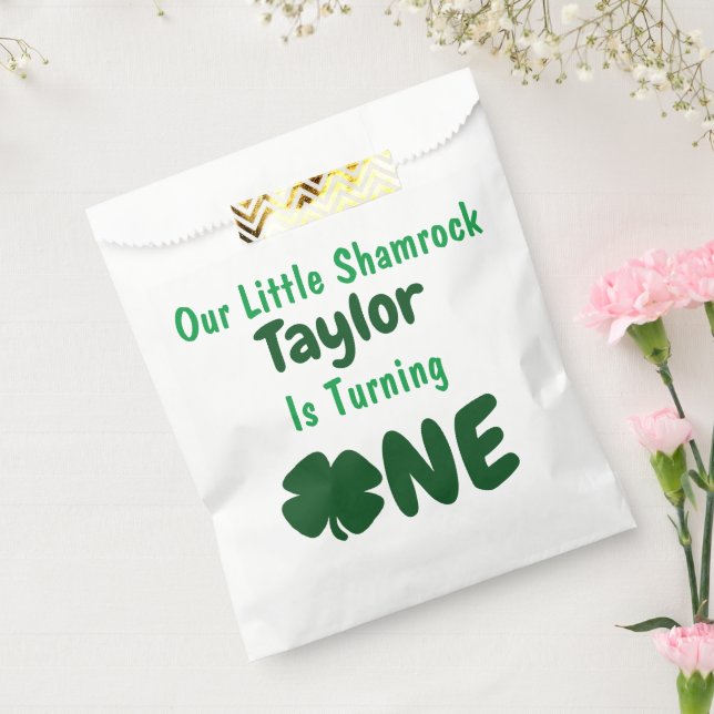 Sachets En Papier Petit Shamrock 1er anniversaire (Scellé)