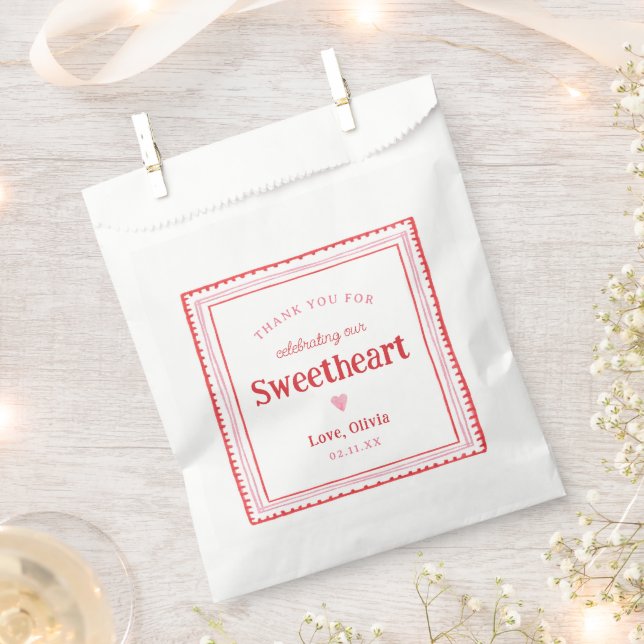 Sachets En Papier Petite amour Valentine Anniversaire Favoriser (Coupé)