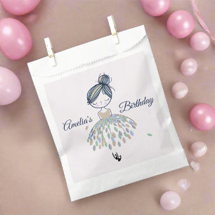 Sachets En Papier Petite Ballerina Princesse Filles d'anniversaire