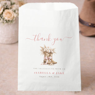 Sachets En Papier Petite Cowgirl Floral Bottes Baby Shower Remerciem