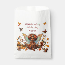 Sachets En Papier Petite Fée Africaine Enchantée & Animaux Boisés