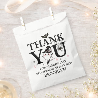 Sachets En Papier Petite fille rose Halloween Merci Anniversaire