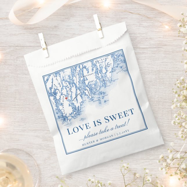 Sachets En Papier Phippsburg Maine Destination Mariage L'amour est d (Coupé)
