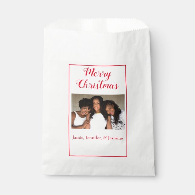 Sachets En Papier Photo Joyeux Noël (Devant)