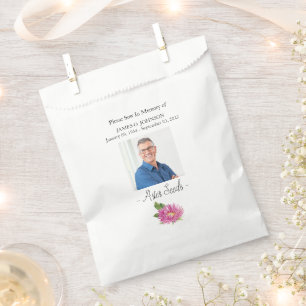 Sachets En Papier Photo Memorial Aster Seed Funeral