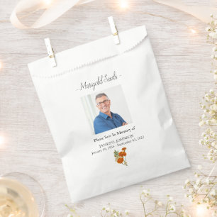 Sachets En Papier Photo Memorial Marigold Seed Funeral