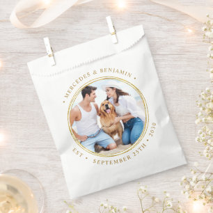 Sachets En Papier Photo personnalisée Elegant Gold Mariage personnal
