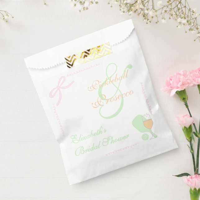 Sachets En Papier Pickleball and Prosecco Bridal Shower (Scellé)