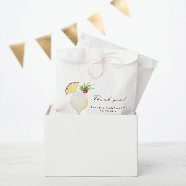 Sachets En Papier Pina Colada Cocktail Baby Shower (Fête)