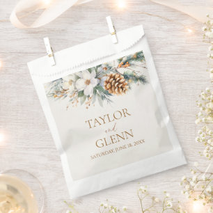 Sachets En Papier Pine d'hiver Fleur Floral Jardin Mariage
