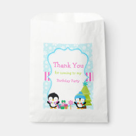 Sachets En Papier Pingouins mignons d'hiver