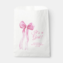 Sachets En Papier Pink a Bow It's Girl Baby shower