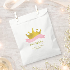 Sachets En Papier Pink and Gold Princess Crown