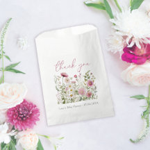 Pink Baby In Bloom Floral Wildflower Baby Shower