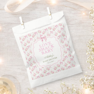 Sachets En Papier Pink Bow Love Shack Girl Baby shower