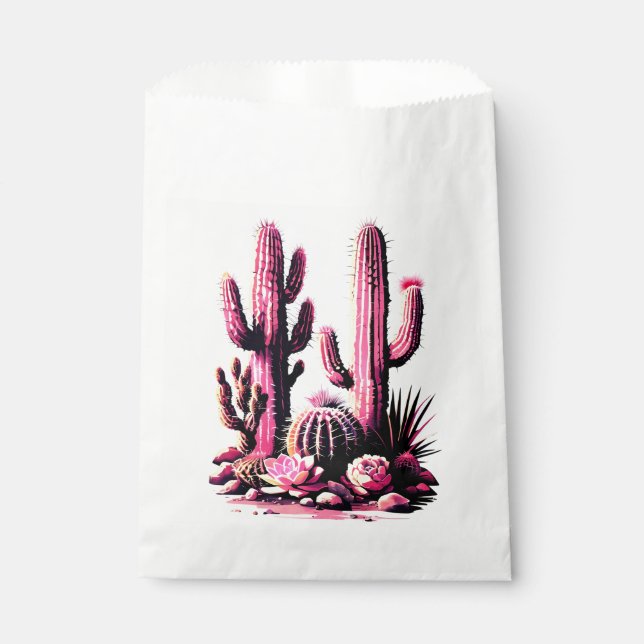 Sachets En Papier Pink Cacti Batch (Devant)