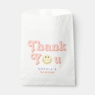 Sachets En Papier Pink Deux Super 2e anniversaire Merci