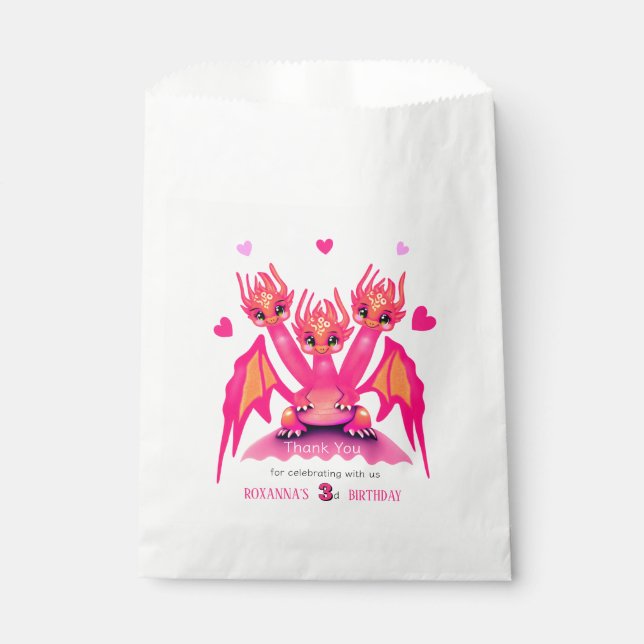 Sachets En Papier Pink dragon (Devant)