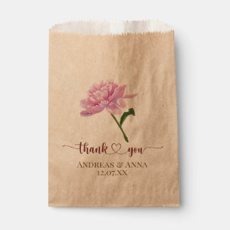 Sachets En Papier  Pink Floral Wedding Thank You