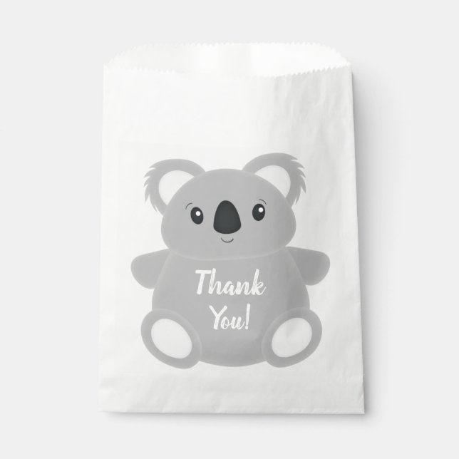 Sachets En Papier Pink Koala Bear Anniversaire (Devant)