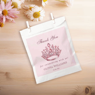 Sachets En Papier Pink Pretty Princess Crown Birthday Girl