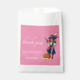 Sachets En Papier Pirate Merci-Dame rose