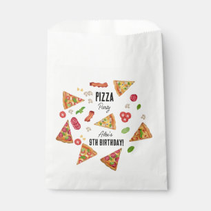 Sachets En Papier Pizza Party Thème Aquarelle Anniversaire de enfant