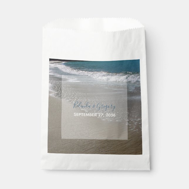 Sachets En Papier Plage balnéaire & Mariage de sable (Devant)
