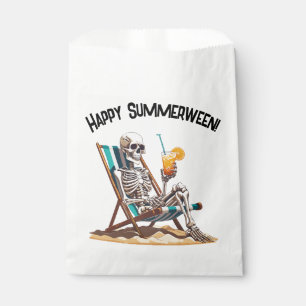 Sachets En Papier Plage Lounge Squelette Halloween