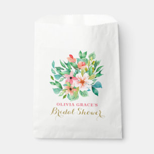 Sachets En Papier Plage tropicale fleurie douche nuptiale