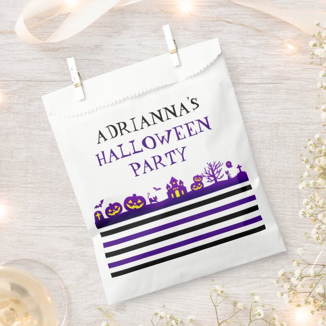 Sachets En Papier Plaisir & Festive Scène Éffrayante Personnalisé Ha (Coupé)