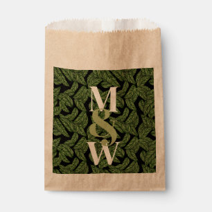 Sachets En Papier Plante de feuille tropicale moderne Imprimer Monog
